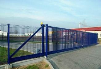 Откатные ворота из 3Д сетки