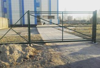 Откатные ворота из 3Д сетки